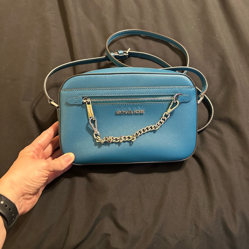 Michael Kors large EW crossbody w/ zip chain